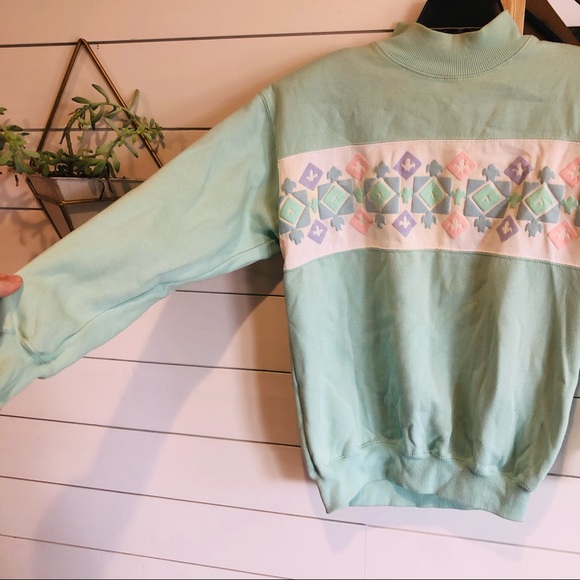 VTG Westbound Mint Green Grandma sweatshirt - Picture 2 of 5